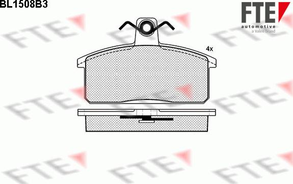 FTE BL1508B3 - Əyləc altlığı dəsti, əyləc diski furqanavto.az