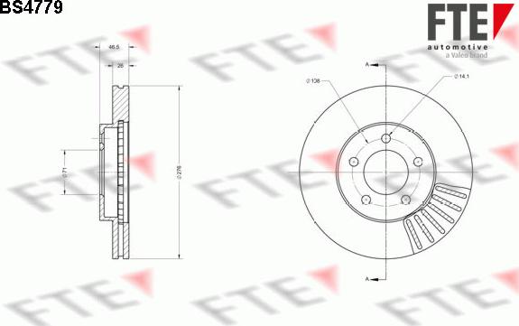 FTE BS4779 - Əyləc Diski furqanavto.az