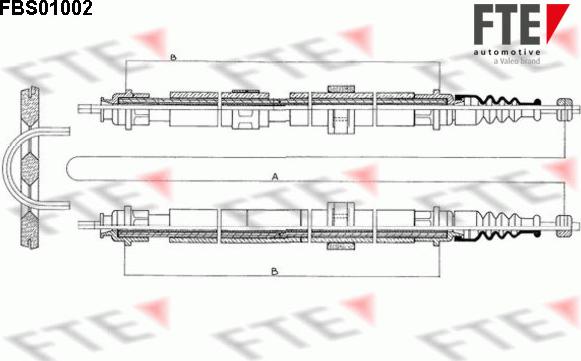 FTE FBS01002 - Kabel, dayanacaq əyləci furqanavto.az