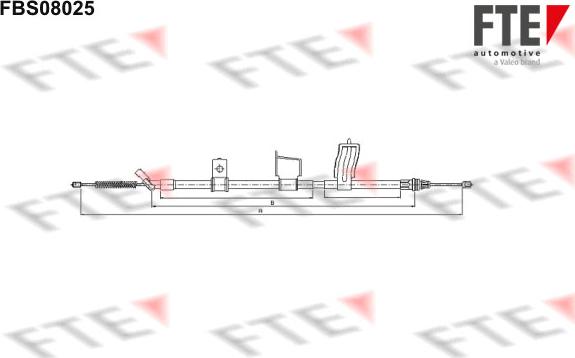 FTE FBS08025 - Kabel, dayanacaq əyləci furqanavto.az