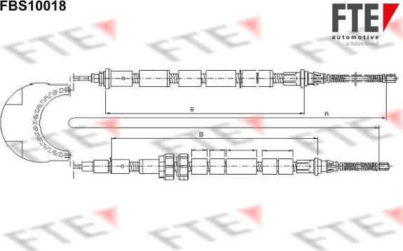 FTE FBS10018 - Kabel, dayanacaq əyləci furqanavto.az