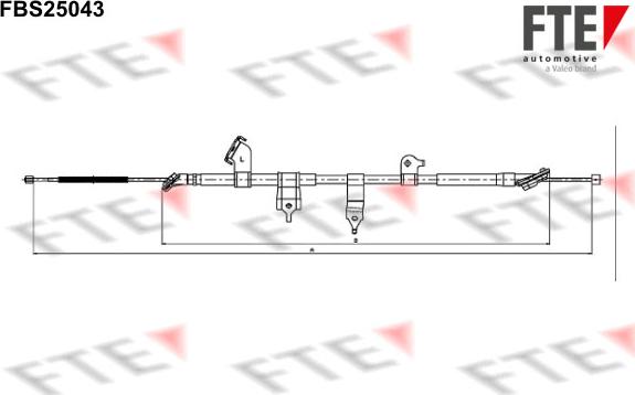 FTE FBS25043 - Kabel, dayanacaq əyləci furqanavto.az