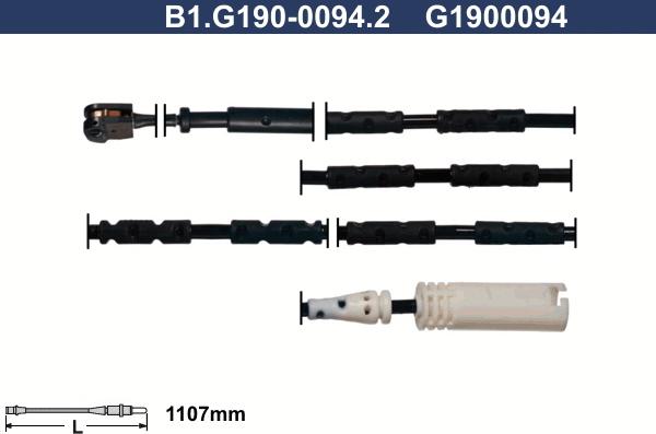 Galfer B1.G190-0094.2 - Xəbərdarlıq Kontakt, əyləc padinin aşınması furqanavto.az