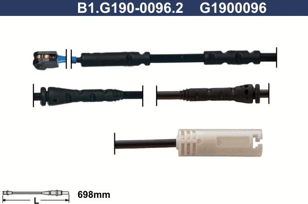 Galfer B1.G190-0096.2 - Xəbərdarlıq Kontakt, əyləc padinin aşınması furqanavto.az