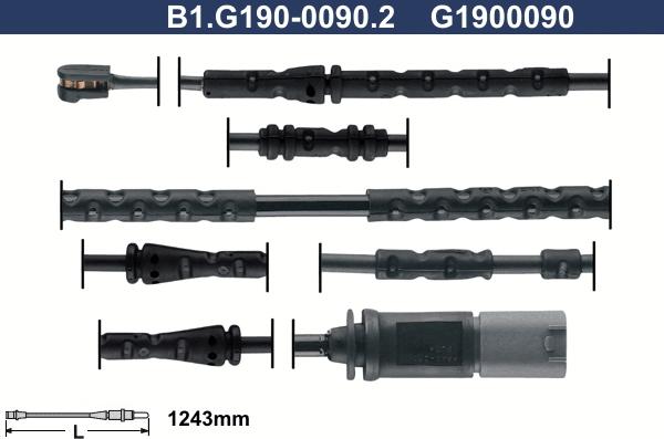 Galfer B1.G190-0090.2 - Xəbərdarlıq Kontakt, əyləc padinin aşınması furqanavto.az