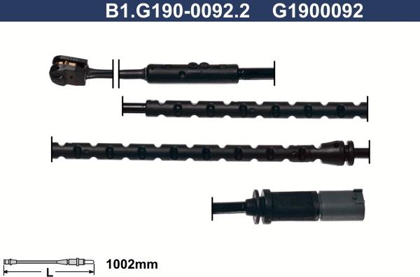 Galfer B1.G190-0092.2 - Xəbərdarlıq Kontakt, əyləc padinin aşınması furqanavto.az