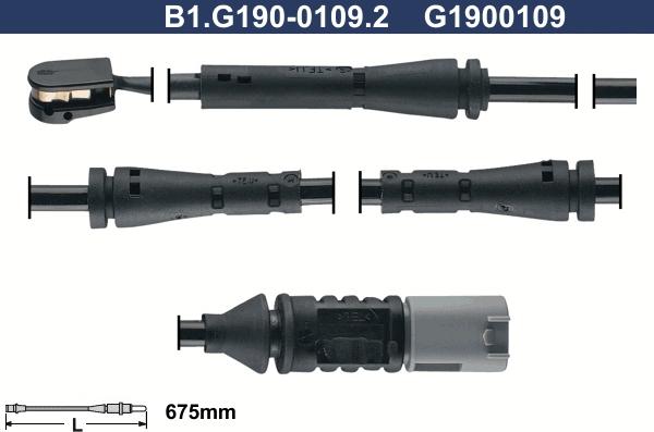 Galfer B1.G190-0109.2 - Xəbərdarlıq Kontakt, əyləc padinin aşınması furqanavto.az