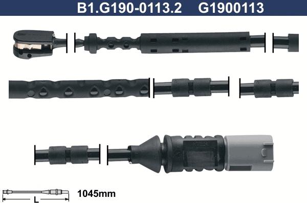 Galfer B1.G190-0113.2 - Xəbərdarlıq Kontakt, əyləc padinin aşınması furqanavto.az