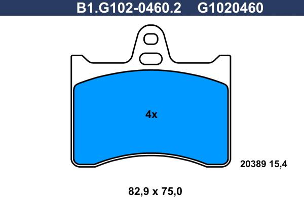 Galfer B1.G102-0460.2 - Əyləc altlığı dəsti, əyləc diski furqanavto.az