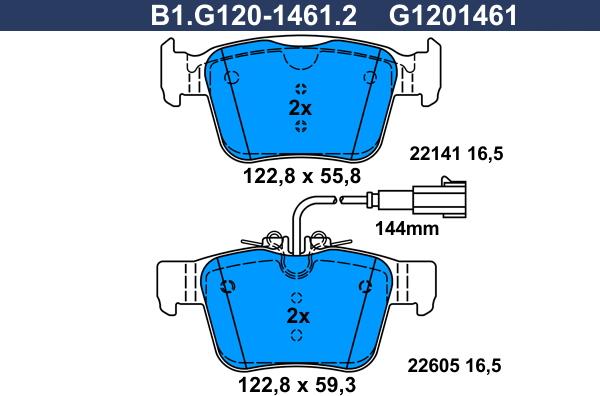 Galfer B1G12014612 - Əyləc altlığı dəsti, əyləc diski furqanavto.az