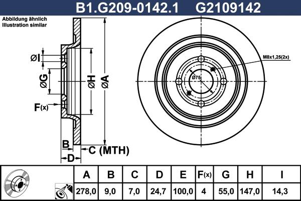 Galfer B1.G209-0142.1 - Əyləc Diski furqanavto.az