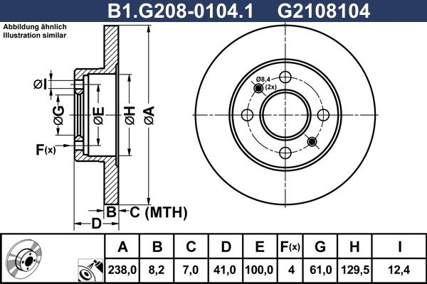 Galfer B1.G208-0104.1 - Əyləc Diski furqanavto.az