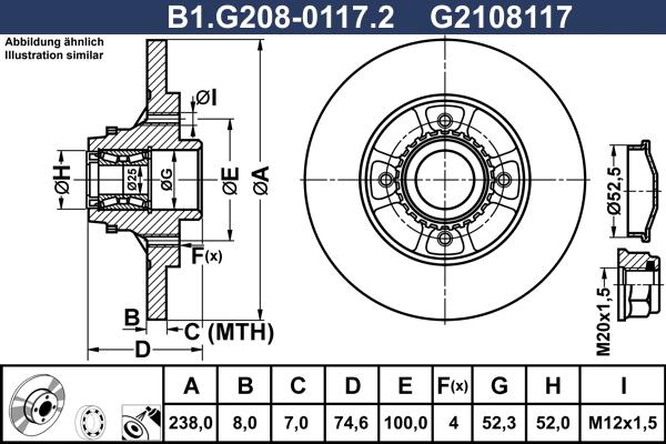 Galfer B1.G208-0117.2 - Əyləc Diski furqanavto.az