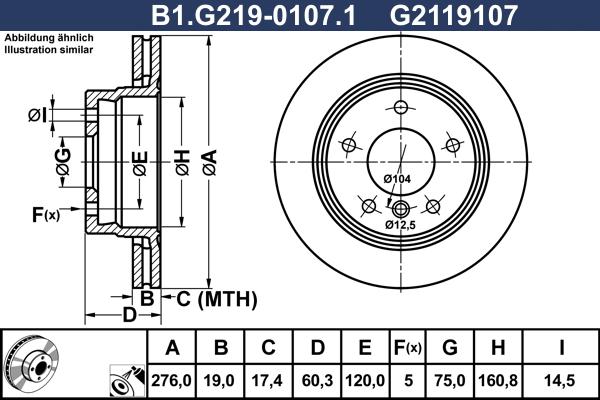 Galfer B1.G219-0107.1 - Əyləc Diski furqanavto.az