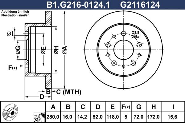 Galfer B1.G216-0124.1 - Əyləc Diski furqanavto.az