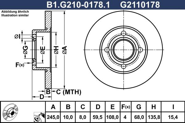 Galfer B1.G210-0178.1 - Əyləc Diski furqanavto.az