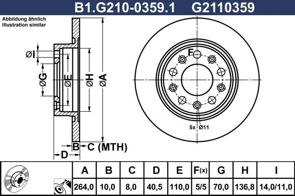 Galfer B1.G210-0359.1 - Əyləc Diski furqanavto.az