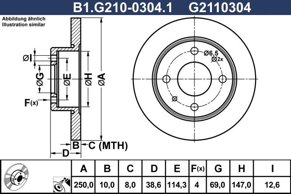 Galfer B1.G210-0304.1 - Əyləc Diski furqanavto.az