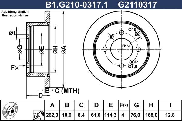 Galfer B1.G210-0317.1 - Əyləc Diski furqanavto.az