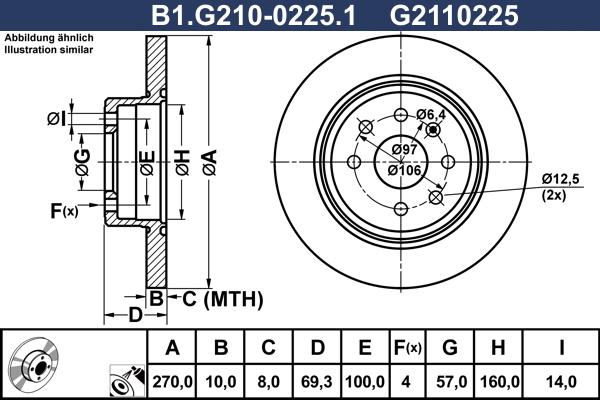 Galfer B1.G210-0225.1 - Əyləc Diski furqanavto.az