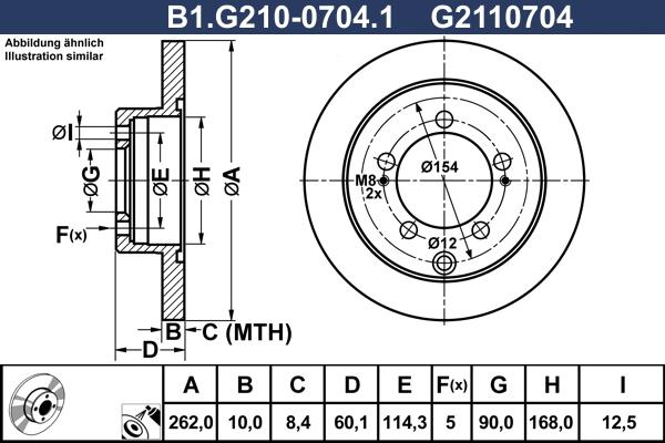 Galfer B1.G210-0704.1 - Əyləc Diski furqanavto.az