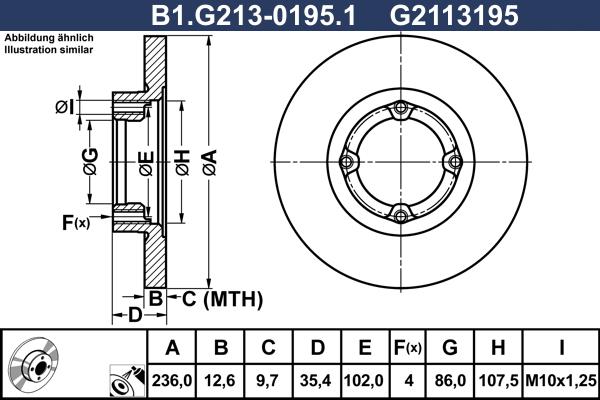 Galfer B1.G213-0195.1 - Əyləc Diski furqanavto.az