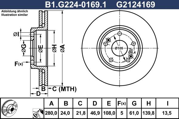 Galfer B1.G224-0169.1 - Əyləc Diski furqanavto.az