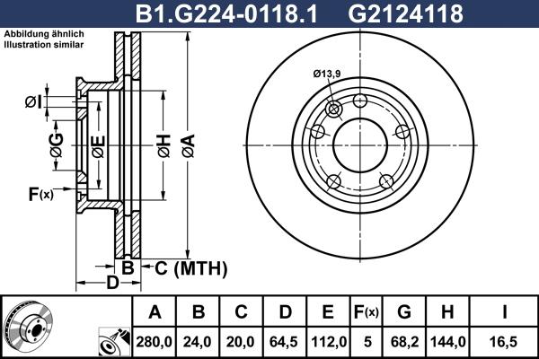 Galfer B1.G224-0118.1 - Əyləc Diski furqanavto.az