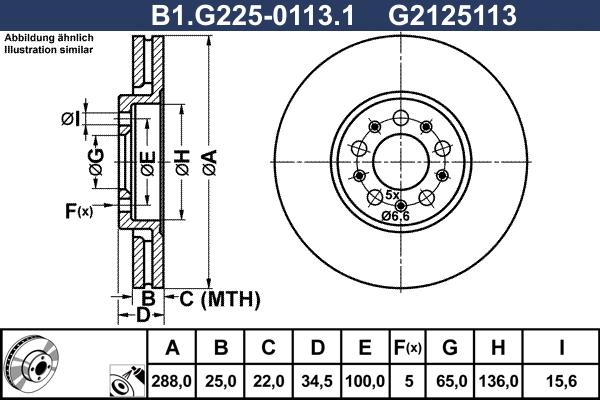 Galfer B1.G225-0113.1 - Əyləc Diski furqanavto.az