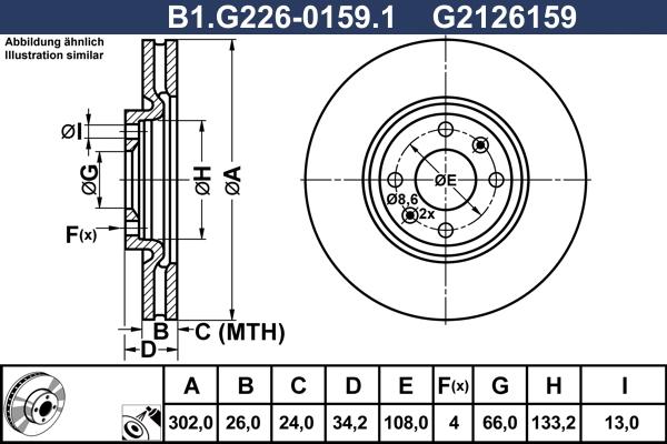 Galfer B1.G226-0159.1 - Əyləc Diski furqanavto.az