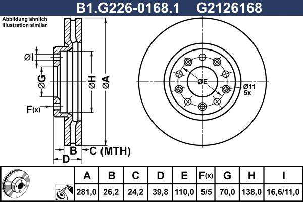 Galfer B1.G226-0168.1 - Əyləc Diski furqanavto.az