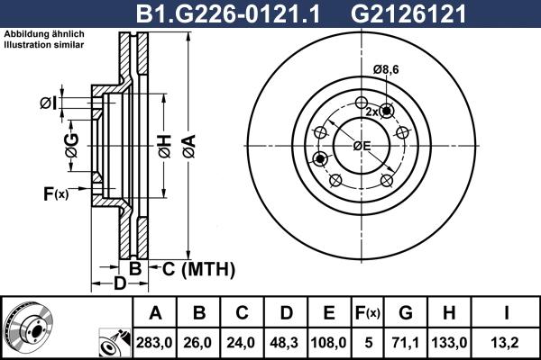 Galfer B1.G226-0121.1 - Əyləc Diski furqanavto.az