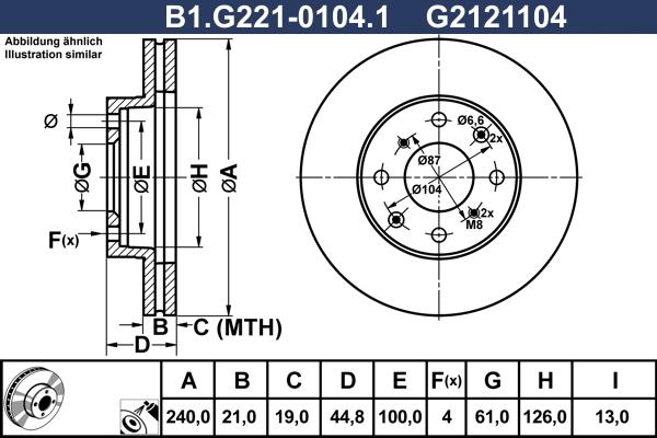Galfer B1.G221-0104.1 - Əyləc Diski furqanavto.az