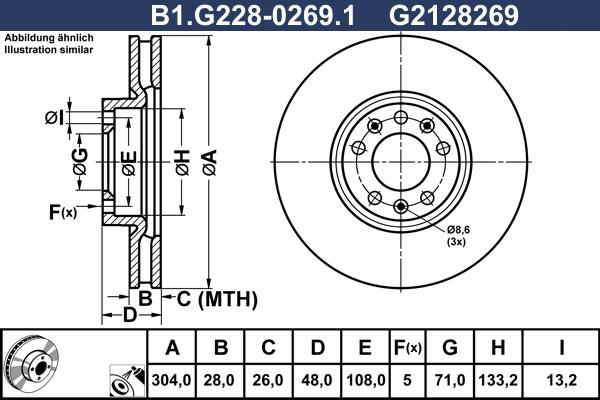 Galfer B1.G228-0269.1 - Əyləc Diski furqanavto.az