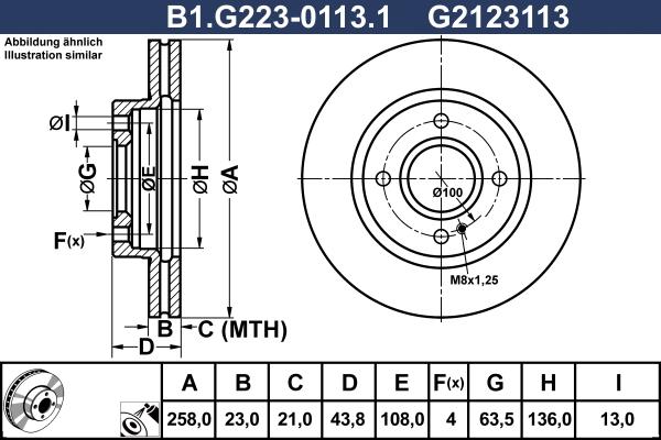 Galfer B1.G223-0113.1 - Əyləc Diski furqanavto.az