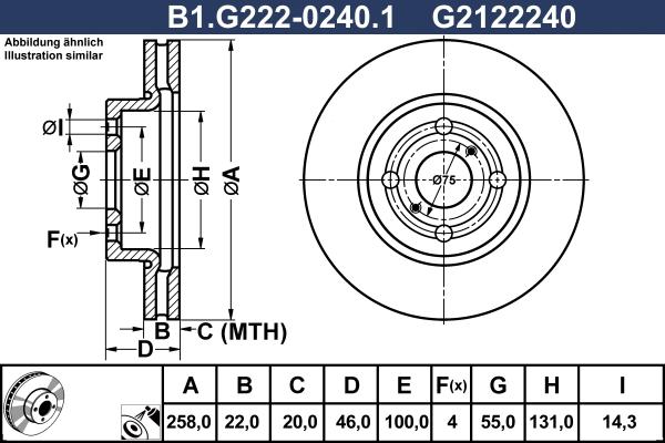 Galfer B1.G222-0240.1 - Əyləc Diski furqanavto.az