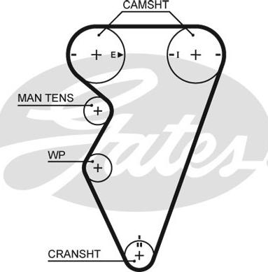 Gates K015416XS - Vaxt kəməri dəsti furqanavto.az