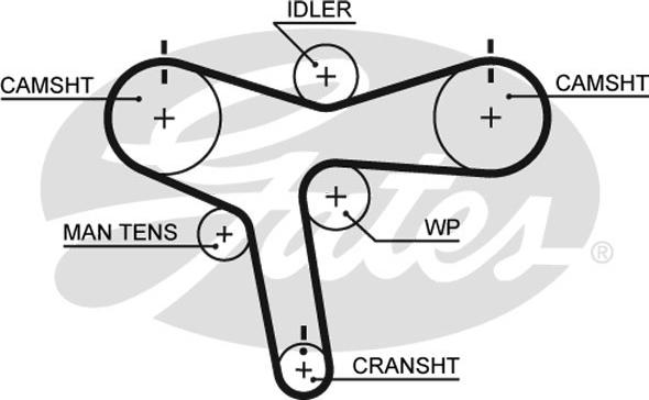 Gates 5515XS - Vaxt kəməri furqanavto.az