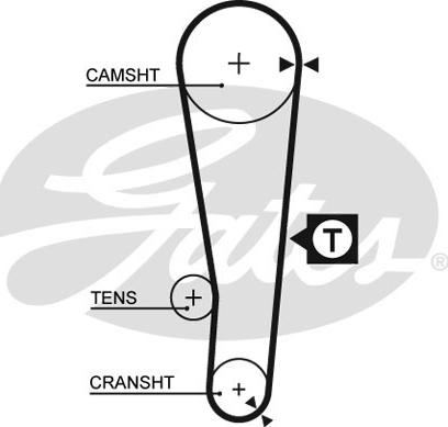 Gates K015386XS - Vaxt kəməri dəsti furqanavto.az