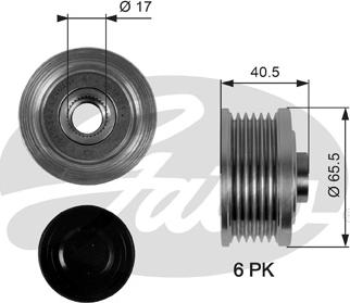 Gates OAP7032 - Kasnak, alternator, sərbəst dönərli mufta furqanavto.az