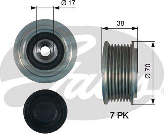 Gates OAP7184 - Kasnak, alternator, sərbəst dönərli mufta furqanavto.az