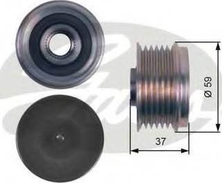 Gates OAP7133 - Kasnak, alternator, sərbəst dönərli mufta furqanavto.az