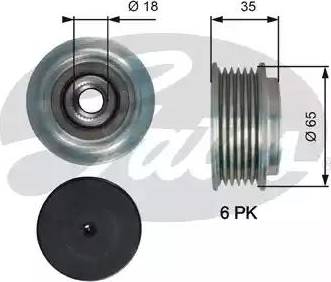 Gates OAP7217 - Kasnak, alternator, sərbəst dönərli mufta furqanavto.az