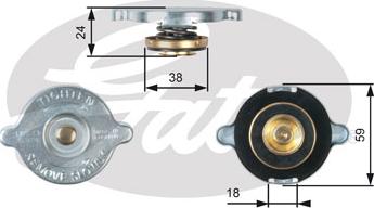 Gates RC112 - Mühürləmə qapağı, radiator furqanavto.az