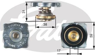 Gates RC130 - Mühürləmə qapağı, radiator furqanavto.az