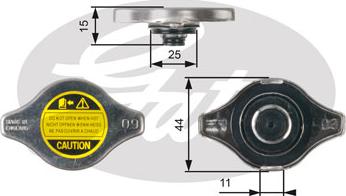 Gates RC127 - Mühürləmə qapağı, radiator furqanavto.az