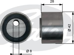 Gates T41305 - Gərginlik kasnağı, vaxt kəməri furqanavto.az