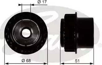 Gates T36167 - Kasnak, alternator, sərbəst dönərli mufta furqanavto.az