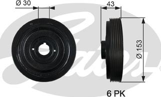 Gates TVD1005 - Kəmər kasnağı, krank mili furqanavto.az