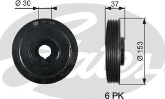 Gates TVD1006 - Kəmər kasnağı, krank mili furqanavto.az